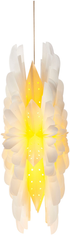 Weihnachtsstern Faltstern Papierstern mit LED Beleuchtung Fensterdeko Weihnachten Weiß Skandi Warmweiß Beleuchtung Fenster Stern Papier